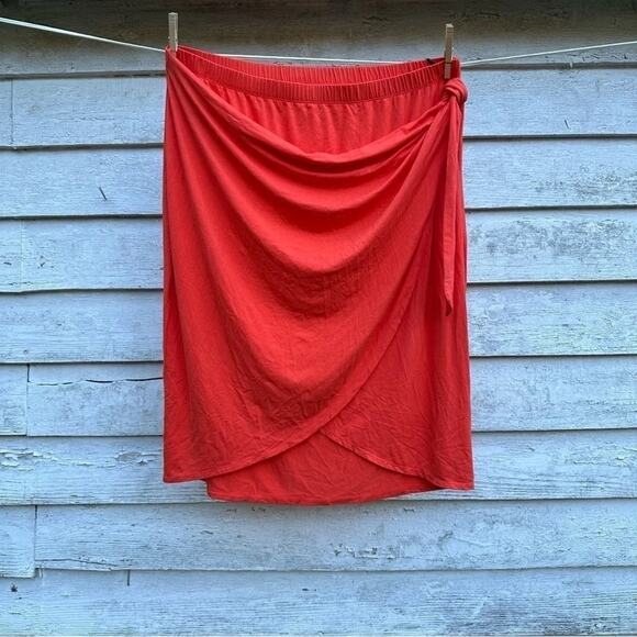 Ava&viv red orange wrap skirt!new with tags - Picture 1 of 5